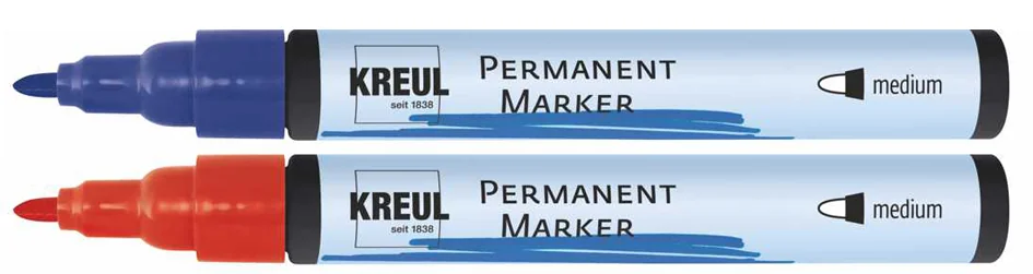 KREUL Marqueur permanent, medium, rouge - OEM 47612 – Image 3