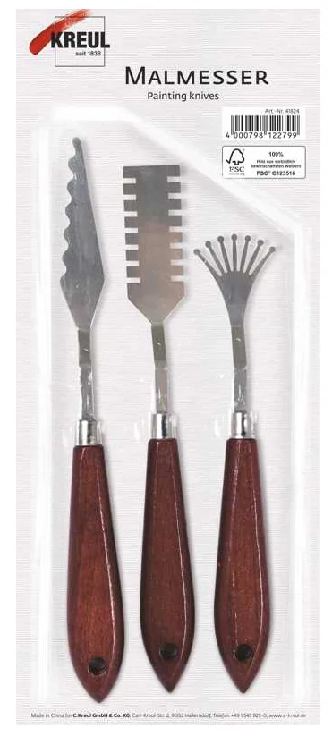 KREUL Couteau à peindre, set de 3 - OEM 41824