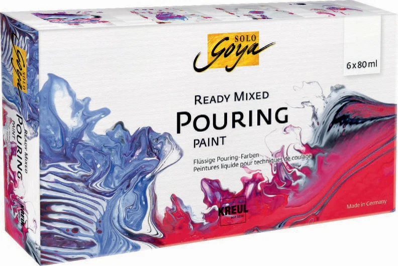 KREUL SOLO GOYA Set de pouring 'Ready Mixed', 6 x 80 ml - OEM 87230