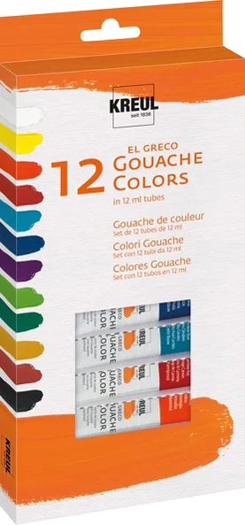KREUL Gouache el Greco, 12 ml, kit de 12 - OEM 26250