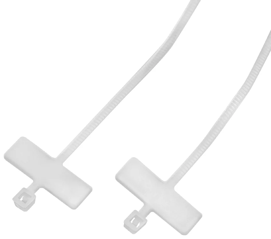 LogiLink Attache-câbles avec champ d'inscription, blanc - OEM KAB0069