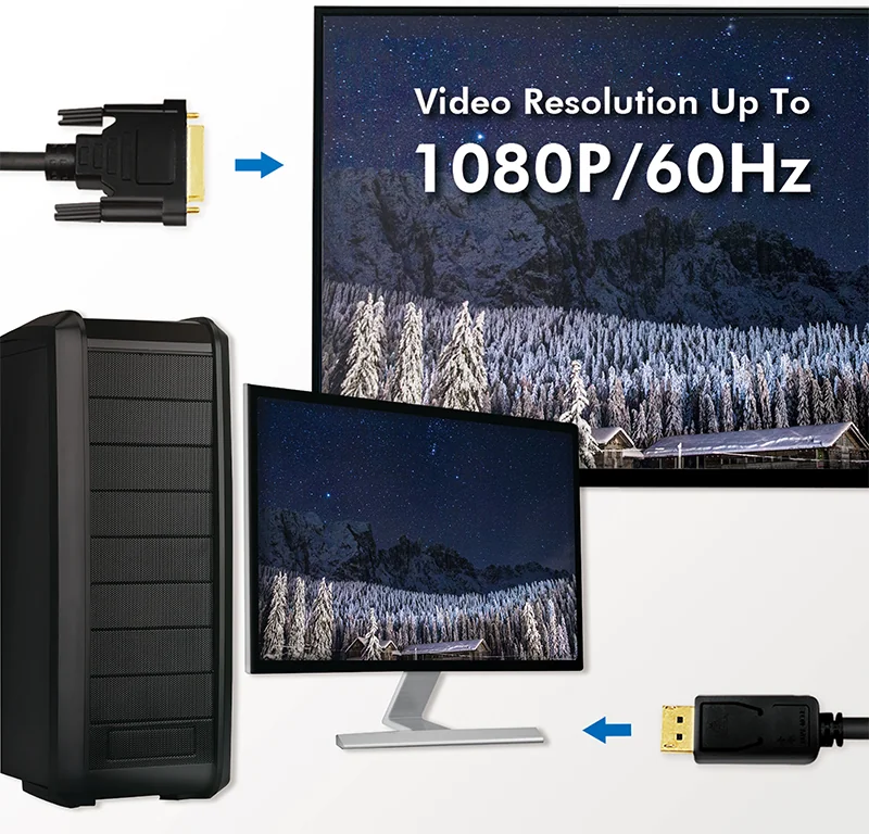 LogiLink Cordon convertisseur DisplayPort - DVI, 3,0 m, noir - OEM CV0132
