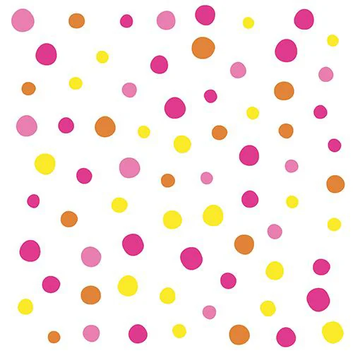 PAPSTAR Serviette à motif 'Colorful Dots', 330x330 mm, rose - OEM 88346
