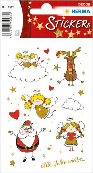 HERMA Stickers de Noël DECOR 'Choeur des anges' - OEM 15627