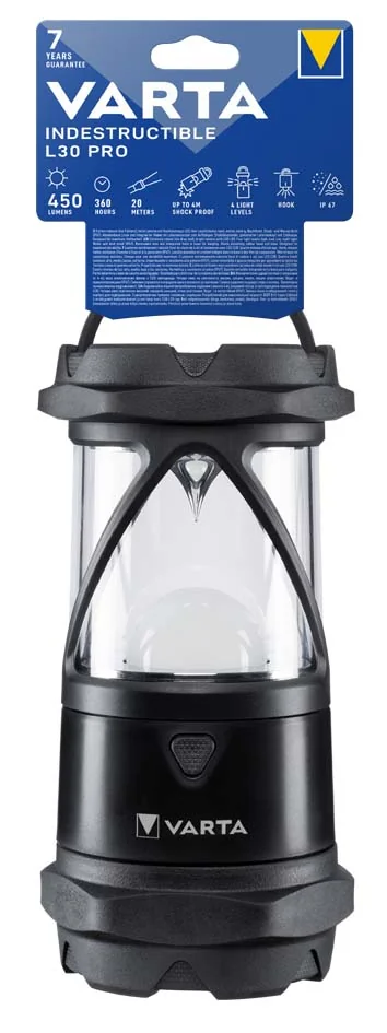 VARTA Lampe de camping 'Indestructible L30 Pro', noir - OEM 18761101111