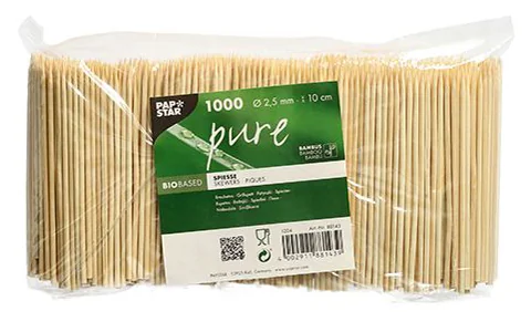 PAPSTAR Piques 'pure', en bambou, longueur : 100 mm - OEM 88143
