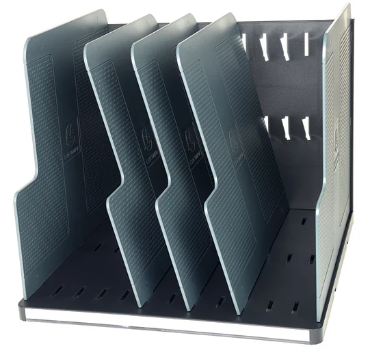 EXACOMPTA Trieur vertical MODULOTOP, 4 divisions, noir/gris - OEM 390714D