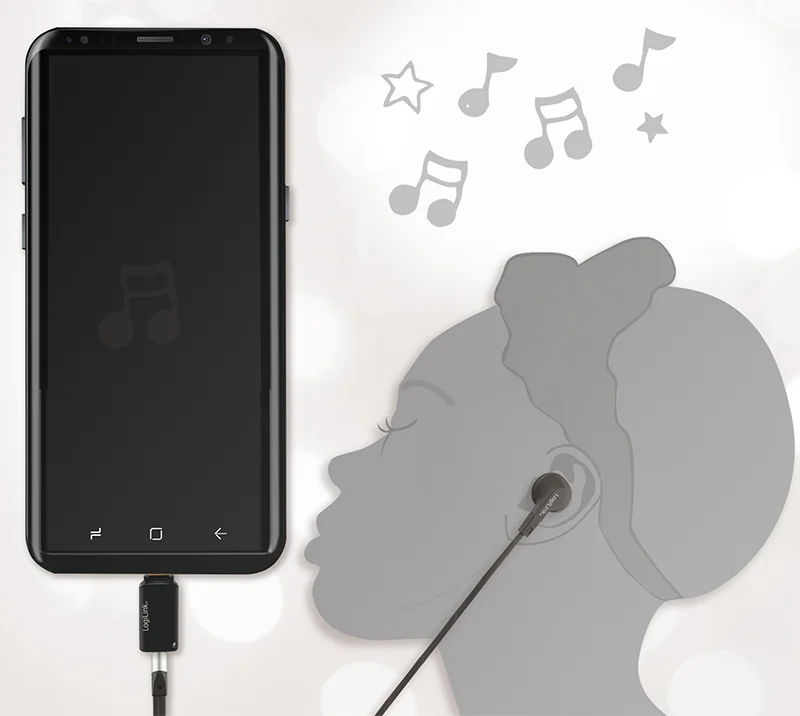 LogiLink Adaptateur audio - USB-C, noir - OEM UA0356