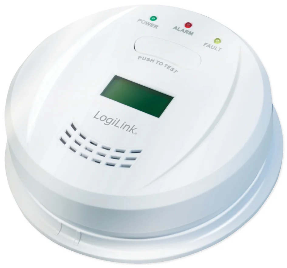 LogiLink Détecteur de monoxyde de carbone, écran LCD, blanc - OEM SC0111