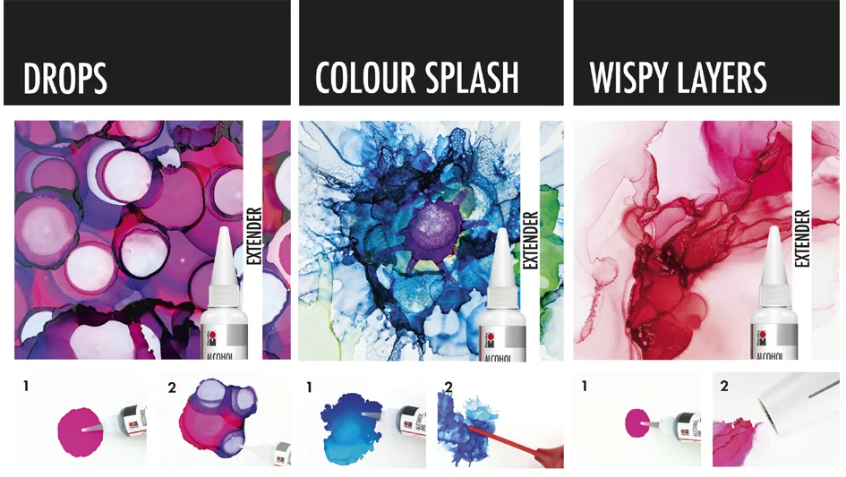 Marabu Encre permanente Alcohol Ink, Extender, 20 ml - OEM 12160059810 – Image 5