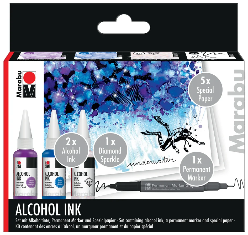 Marabu Set d'encre permanente Alcohol Ink UNDERWATER - OEM 1216000000100