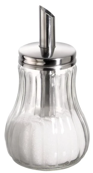 APS Sucrier, avec tube doseur, acier inoxydable/verre - OEM 40486