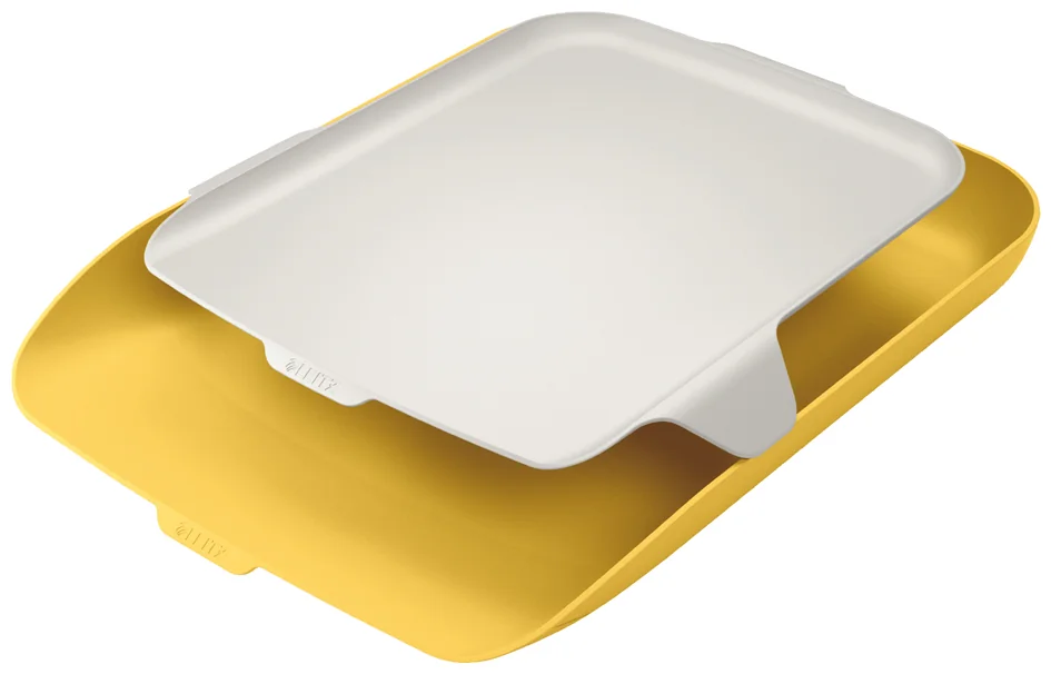LEITZ Corbeille à courrier Cosy avec organisateur, A4, jaune - OEM 5259-00-19