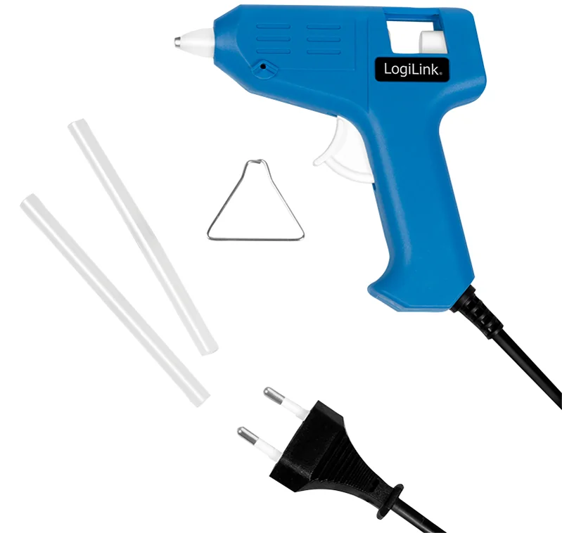 LogiLink Mini pistolet à colle, 10 wattts, bleu - OEM WZ0050