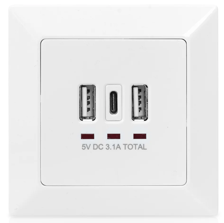 DIGITUS Prise avec ports USB-A & USB-C, encastrable - OEM DA-70618