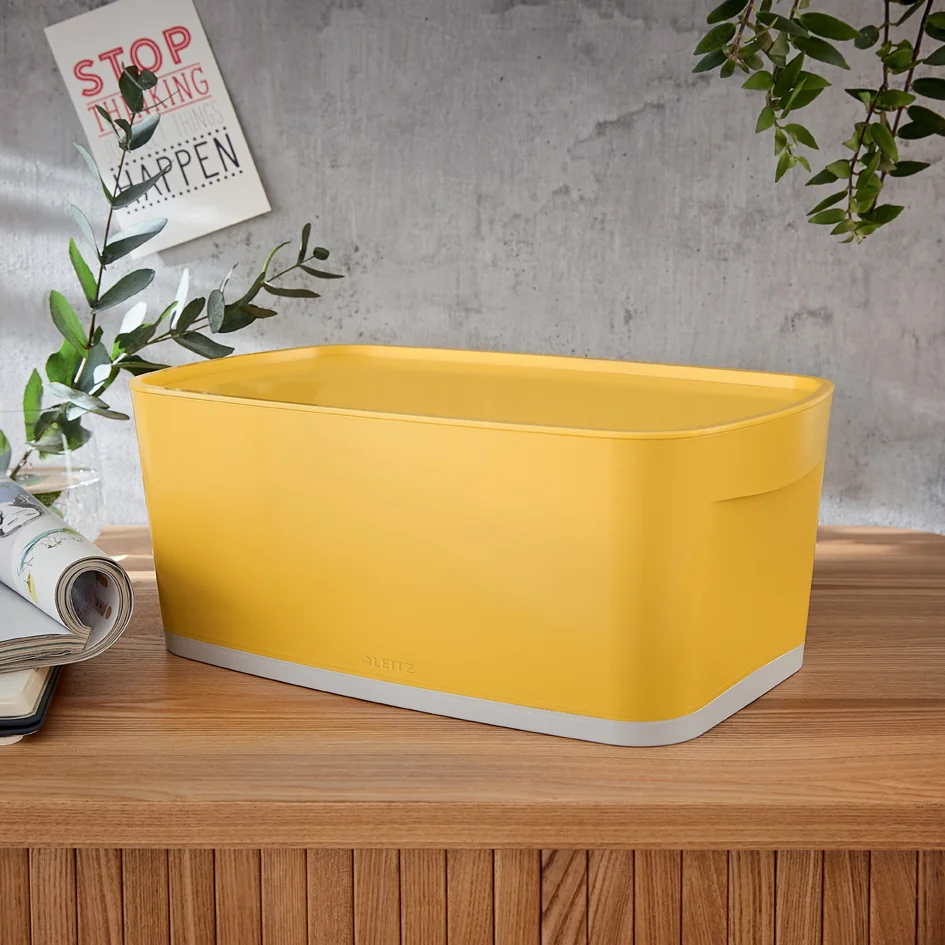 LEITZ Bac de rangement My Box Cosy, long, jaune - OEM 5265-00-19