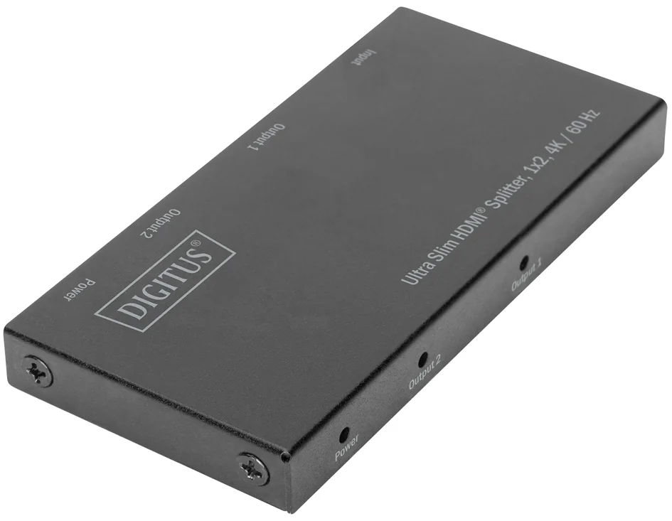 DIGITUS Répartiteur HDMI extra-plat, 1x2, 4K/60 Hz, noir - OEM DS-45322