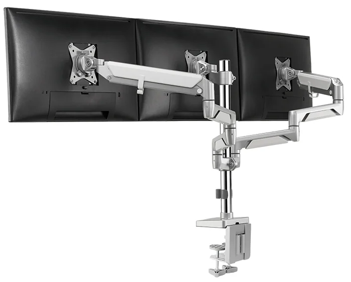 LogiLink Bras support pour trois écrans, aluminium, argent - OEM BP0090