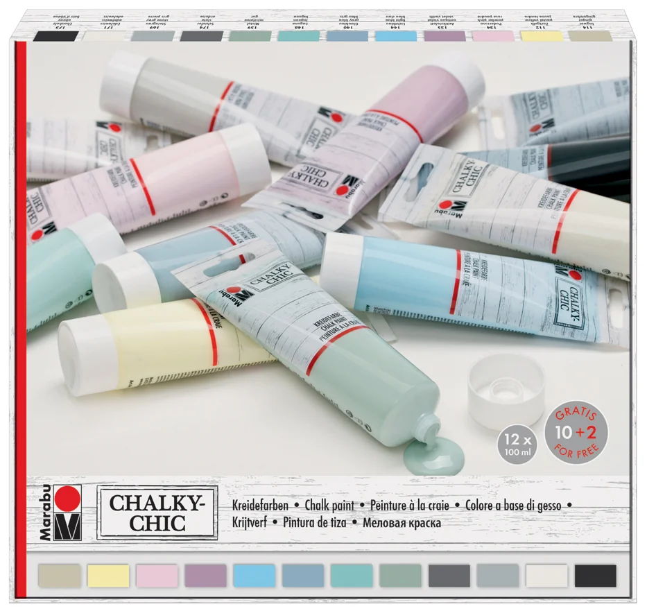 Marabu Peinture à la craie 'Chalky-Chic', 12 x 100 ml - OEM 0261000000088
