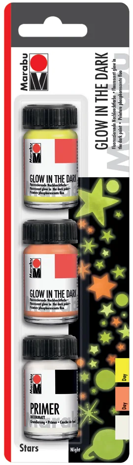 Marabu Peinture phosporescente fluo GLOW IN THE DARK STARS - OEM 1273000000200