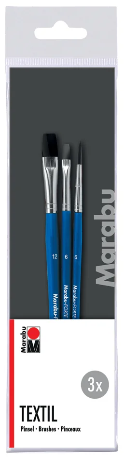 Marabu Set de pinceaux Textil, 3 pièces - OEM 0186000000200