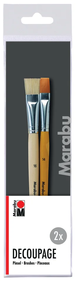 Marabu Set de pinceaux Decoupage (technique des serviettes) - OEM 0180000000201