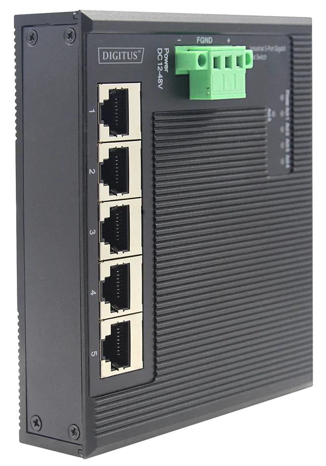 DIGITUS Commutateur industriel plat Gigabit, 5 ports, IP40 - OEM DN-651126
