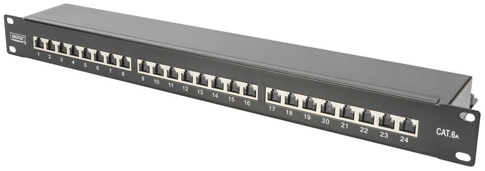 DIGITUS Panneau de brassage 19', Cat.6A, classe EA, 24 ports - OEM DN-91624S-EA-B