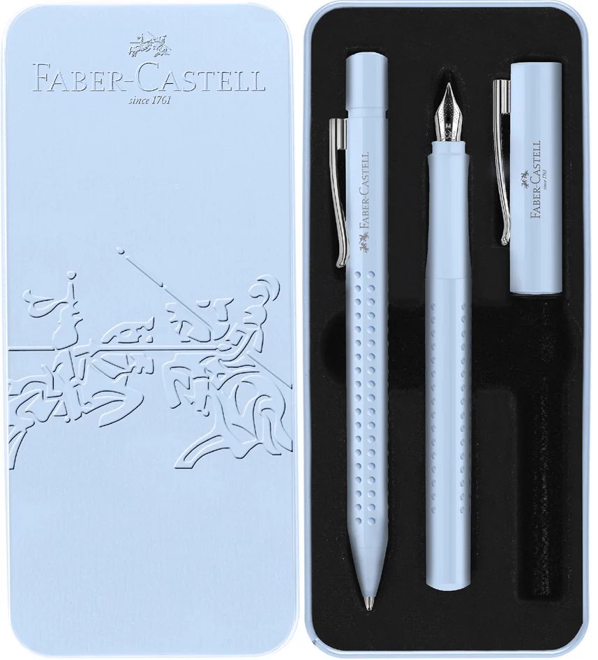 FABER-CASTELL Set d'écriture GRIP 2010 Harmony, bleu ciel - OEM 201524