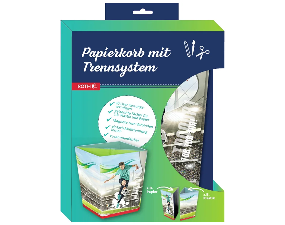 ROTH Corbeille à papier 'Tyrannosaure', en carton, 10 litres - OEM 89231