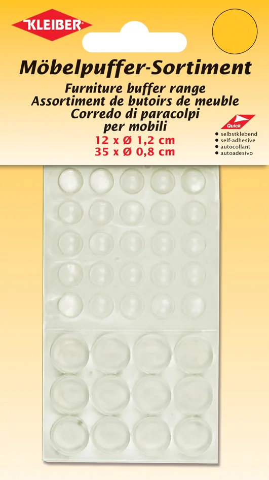 KLEIBER Assortiment de butoirs de meuble, transparent - OEM 52105