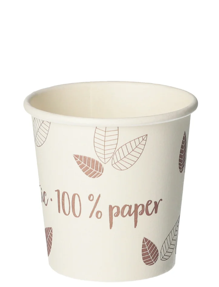 PAPSTAR Gobelet en carton 'pure' ZERO, 0,3 l, beige/vert - OEM 88235