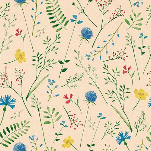 PAPSTAR Serviettes à motif 'Sommaräng', 330 x 330 mm,naturel - OEM 88380