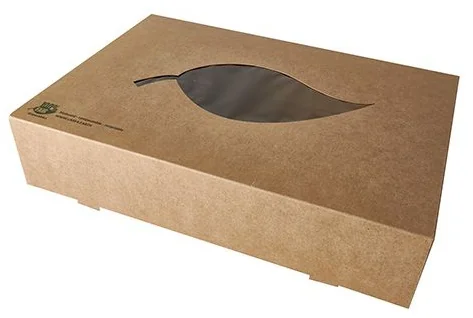 PAPSTAR Boîte de traiteur 'pure', 557 x 376 x 80 mm, marron - OEM 87953