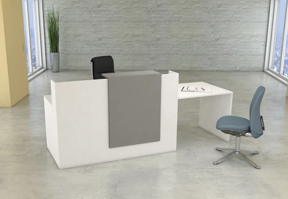 kerkmann Comptoir Sydney avec espace conseil, blanc/graphite - OEM 20353410