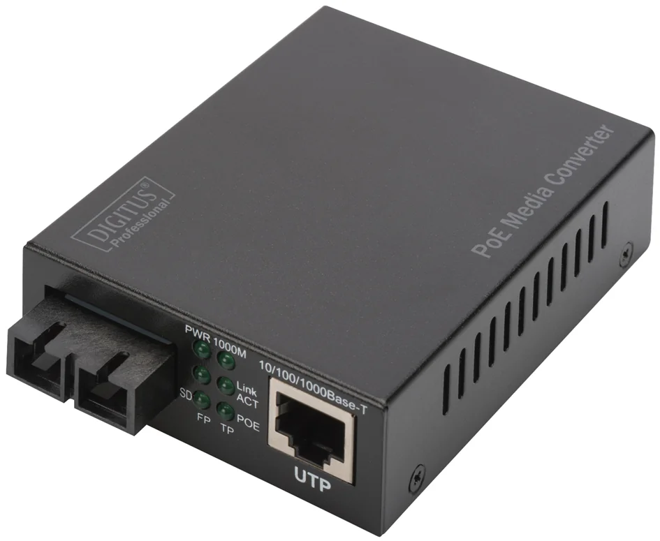 DIGITUS Convertisseur média Gigabit PoE, RJ45/SC, multimode - OEM DN-82150
