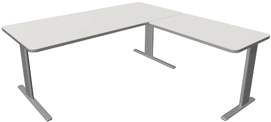 kerkmann Bureau UNIC avec extension, (L)1.800 mm, gris clair - OEM 11334511