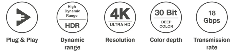 DIGITUS Câble de fibre optique hybride HDMI AOC, 30 m - OEM AK-330125-300-S