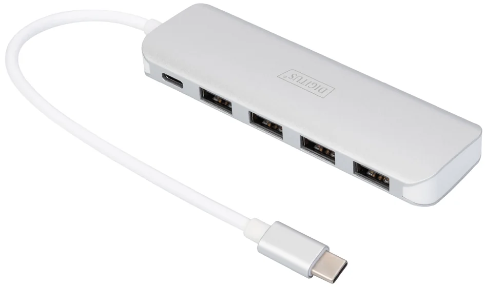 DIGITUS Hub USB-C 3.0, 4 ports, argent - OEM DA-70242-1