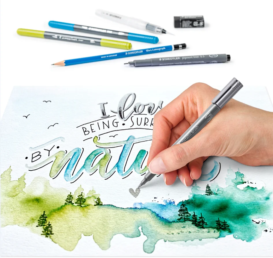 STAEDTLER Kit aquarelle & de calligraphie Watercolor - OEM 61 3001-2