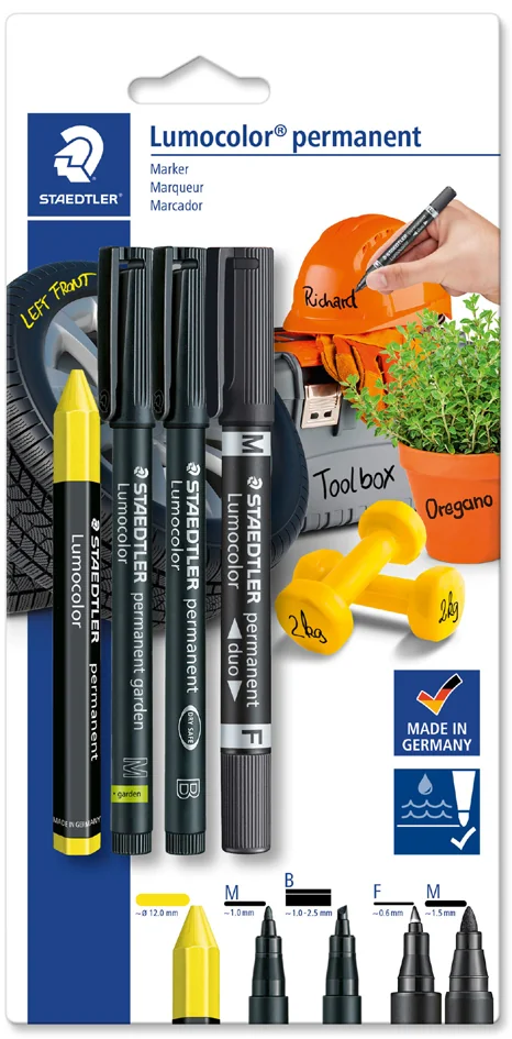 STAEDTLER Set de marqueurs permanents Lumocolor, blister - OEM 60 BK-5