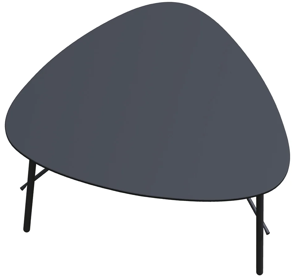 PAPERFLOW Table d'appoint LAZY, (L)605 x (P)500 mm, noir - OEM TBL60.01.01 – Image 2