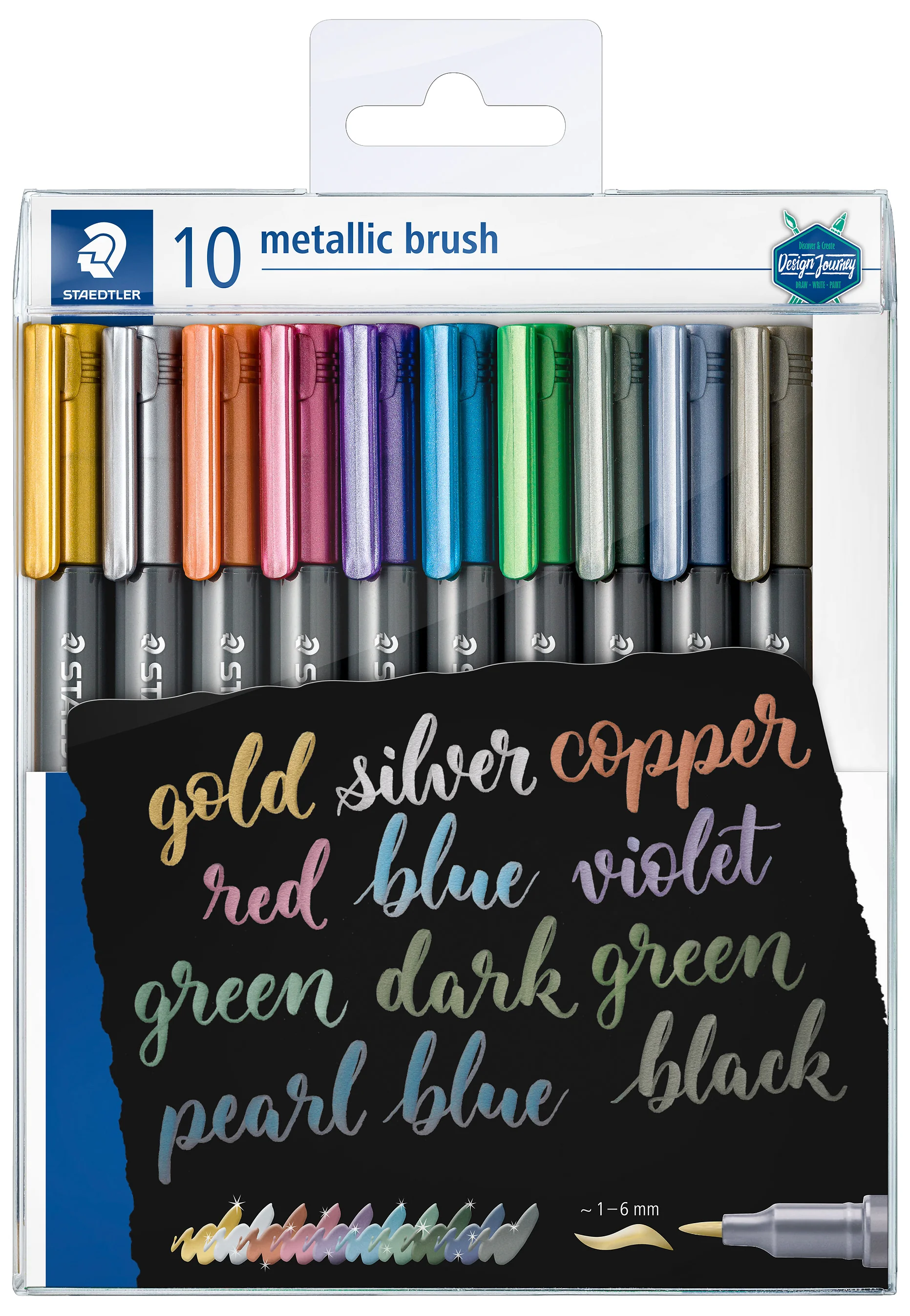 STAEDTLER Feutre pinceau metallic brush, étui de 10 - OEM 8321 TB10