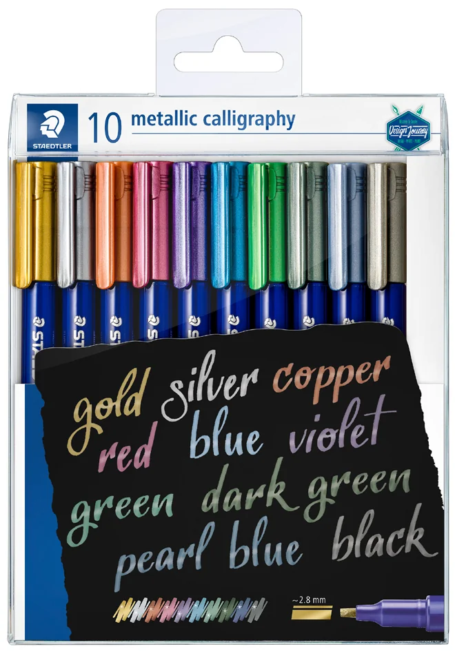 STAEDTLER Marqueur permanent metallic calligraphy, étui 10 - OEM 8325 TB10