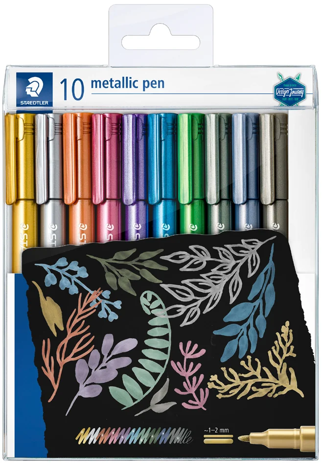 STAEDTLER Marqueur permanent Metallic, pointe ronde, étui 10 - OEM 8323 TB10