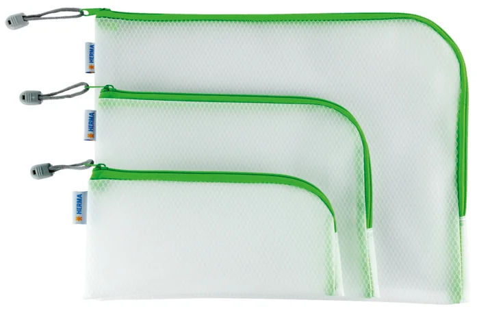 HERMA Pochette à fermeture à zip 'Mesh Bags', A5, bleu - OEM 20009 – Image 5