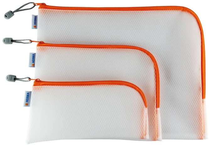 HERMA Pochette à fermeture à zip 'Mesh Bags', A5, bleu - OEM 20009 – Image 6