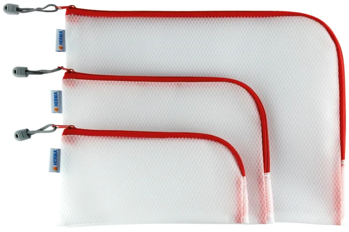 HERMA Pochette à fermeture à zip 'Mesh Bags', A5, bleu - OEM 20009 – Image 7