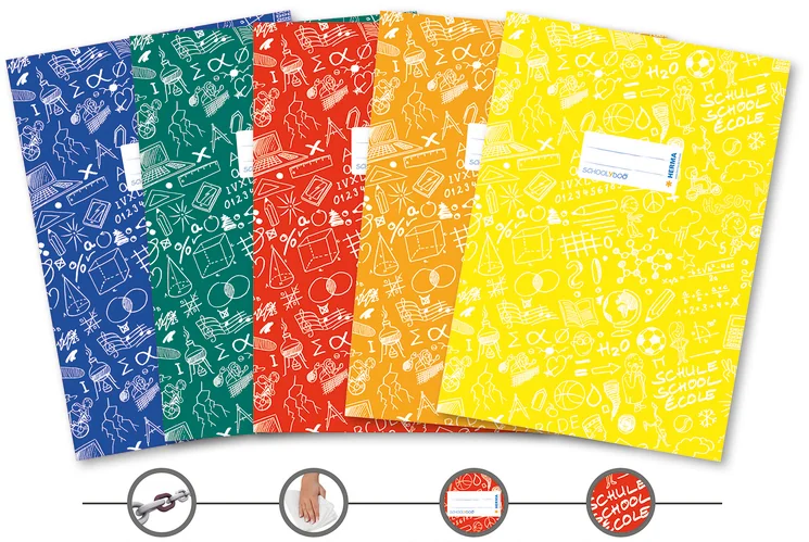 HERMA Protège-cahier Schoolydoo, A5, en PP, set de 5 - OEM 20215