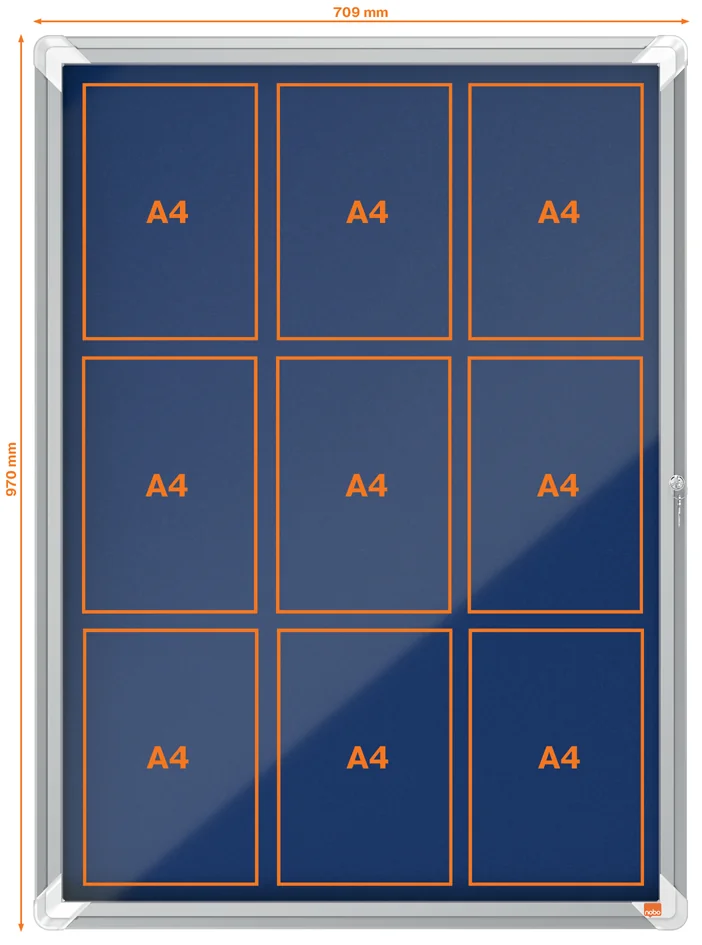 nobo Vitrine d'affichage Premium Plus, feutre, 8x A4, gris - OEM 1915329 – Image 2